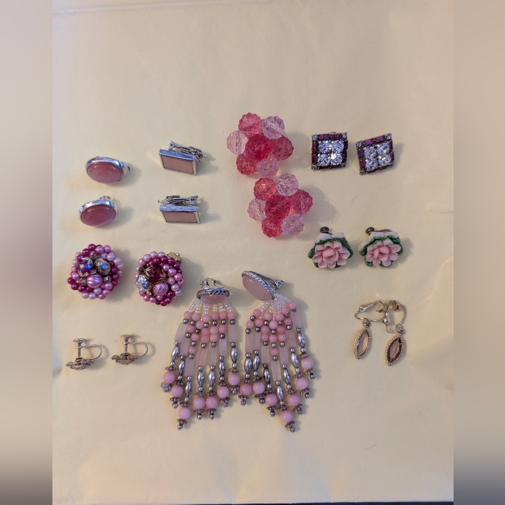 Clip Earring Lot (x 9)